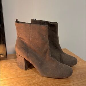 Gold Studded Old Navy Taupe Ankle Booties